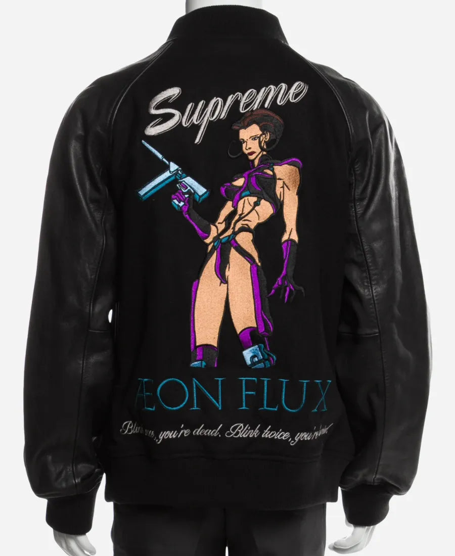 Supreme x Aeon Flux Varsity Jacket
