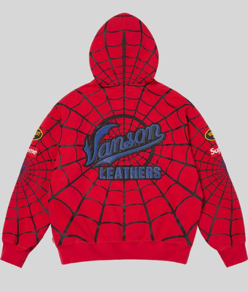 Vanson Leathers x Supreme Spiderman Hoodie