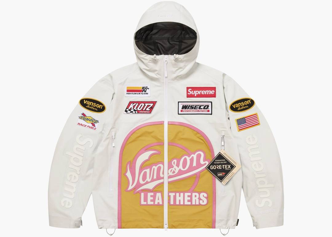 Supreme Vanson Leather Jacket White