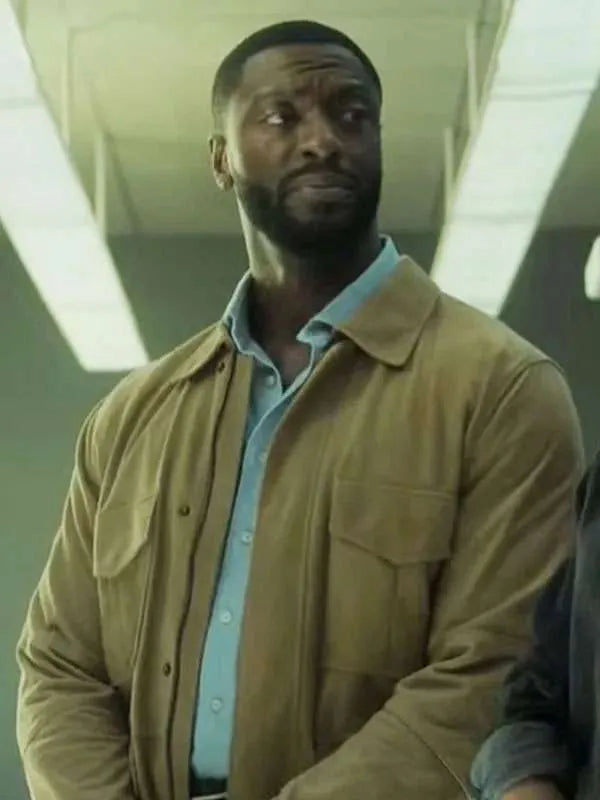 Aldis Hodge Cross Suede Leather Jacket