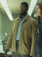Aldis Hodge Cross Suede Leather Jacket