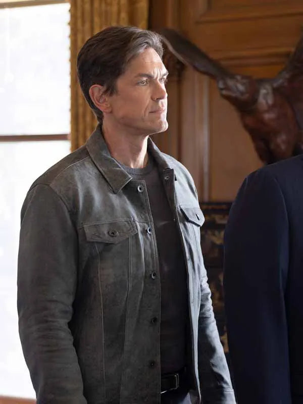 High Potential S02 Steve Howey Grey Suede Jacket