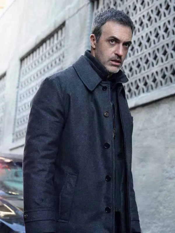 Law and Order S25 Vincent Riley Grey Wool Coat