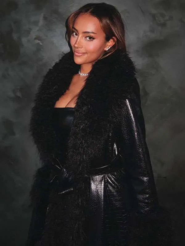 Next Gen Nyc S02 Emira D Spain Black Fur Leather Coat