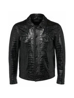 Next Gen Nyc S2 Brooks Marks Croc Black Leather Jacket
