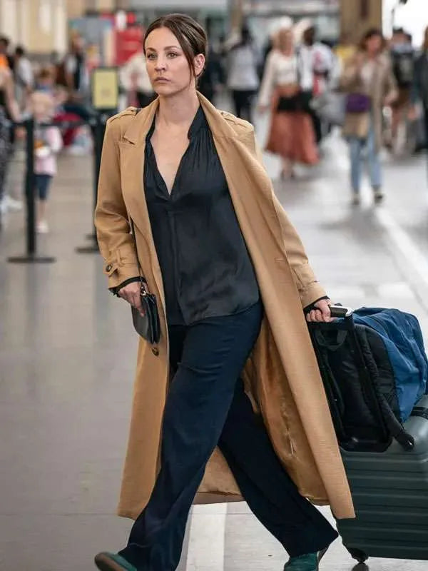 Kaley Cuoco Vanished 2026 Beige Wool Coat