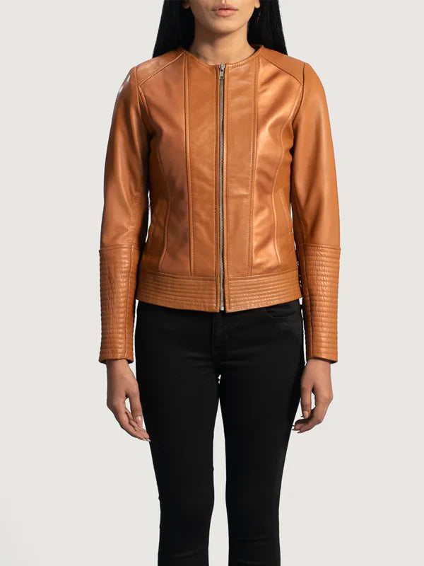 Tan Leather Biker Jacket Buy