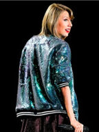 Taylor-Swift-Green-Sequin-Bomber-Jacket