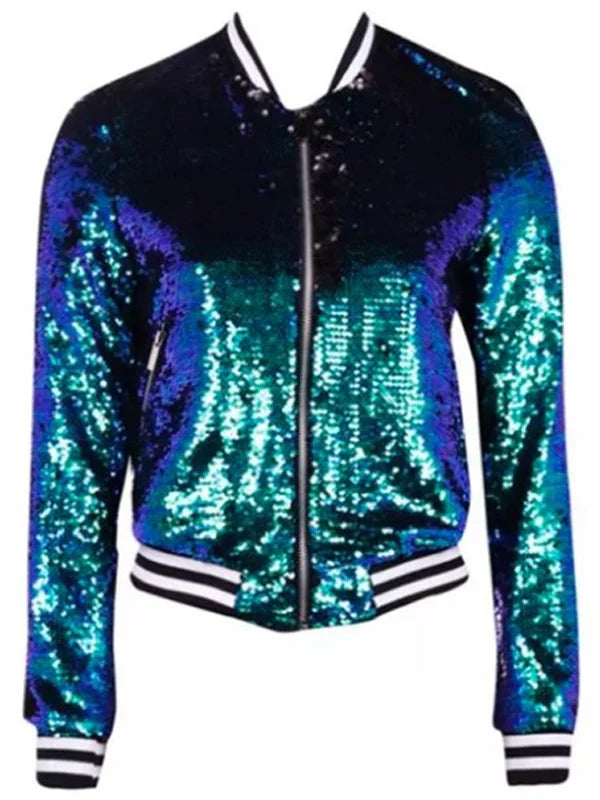 Taylor-Swift-Green-Sequin-Jacket-Bomber