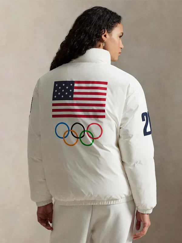 Team-USA-Graphic-Down-Puffer-White-Jacket-Back-View