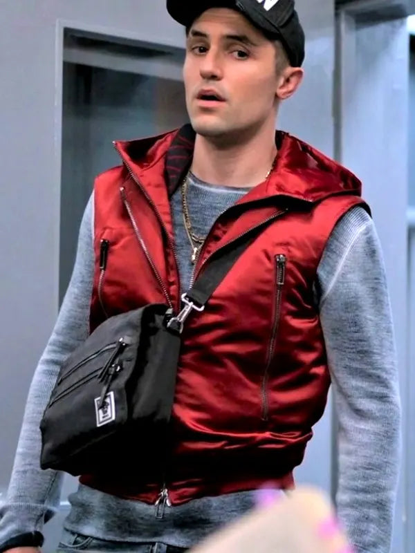 Ted Lasso S02 Phil Dunster Red Hooded Vest