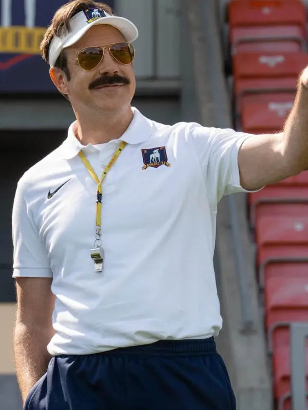 Ted Lasso S04 Jason Sudeikis White Polo T Shirt