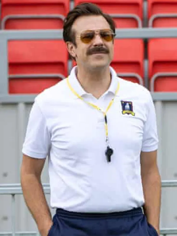 Ted Lasso S04 Jason Sudeikis White Polo T Shirt