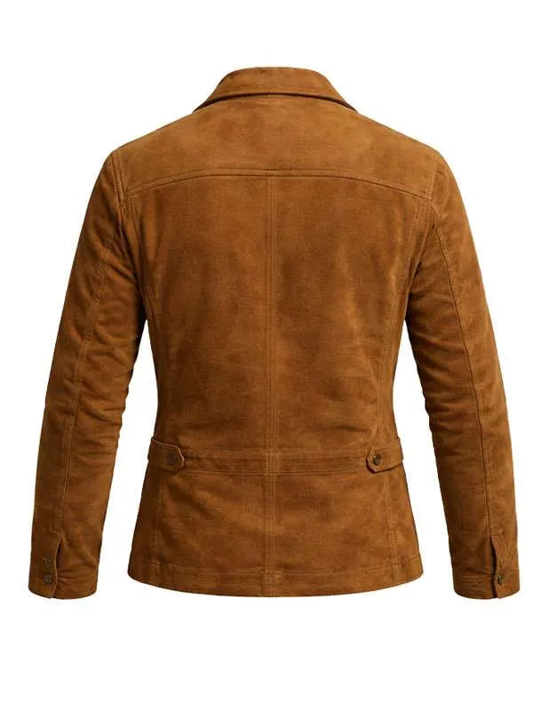 The Adventures of Cliff Booth Brad Pitt Suede Leather Jacket