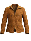 The Adventures of Cliff Booth Brad Pitt Suede Leather Jacket