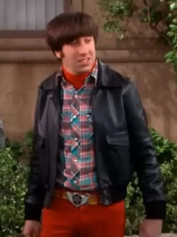 The Big Bang Theory S08 Howard Wolowitz Black Leather Jacket
