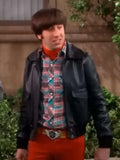 The Big Bang Theory S08 Howard Wolowitz Black Leather Jacket