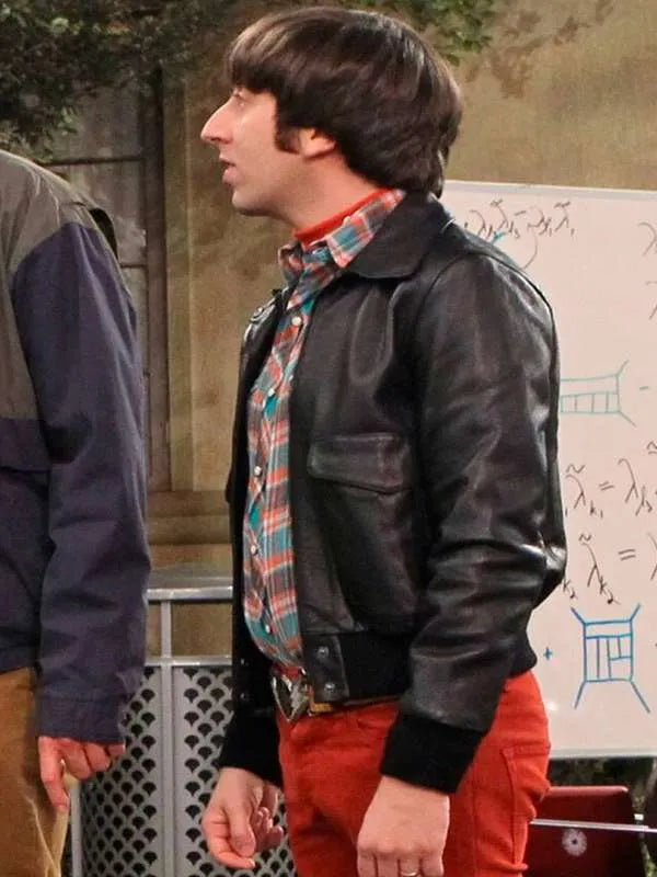 The Big Bang Theory S08 Howard Wolowitz Black Leather Jacket