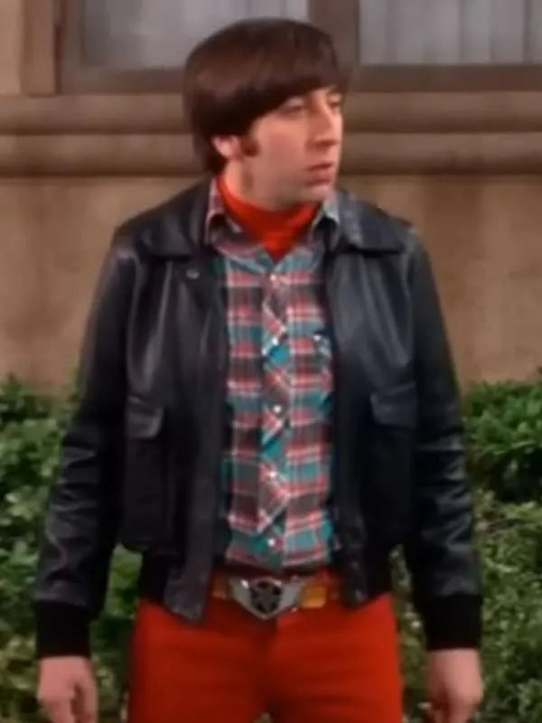 The Big Bang Theory S08 Howard Wolowitz Black Leather Jacket