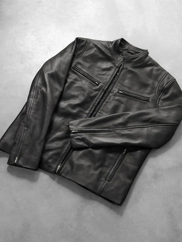 The Jacket Maker Ionic Black Leather Jacket