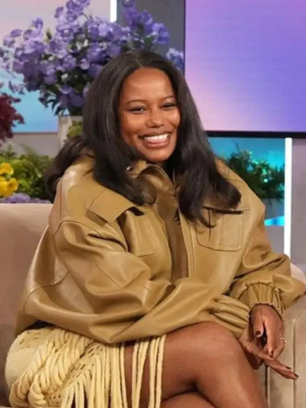 The-Jennifer-Hudson-Show-S04-Taylour-Paige-real-Leather-Jacket