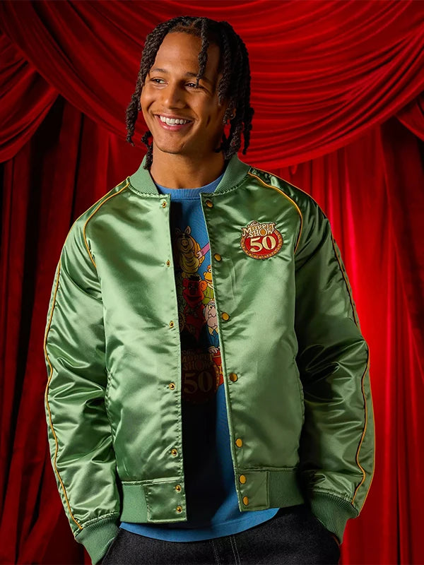 The Muppet Show 50th Anniversary Green Satin Jacket