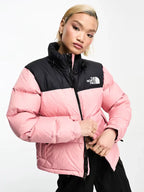 The North Face 1996 Retro Nuptse Down Puffer Jacket In Pink And Black