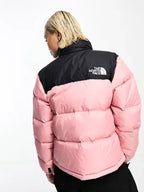 The North Face 1996 Retro Nuptse Down Puffer Jacket In Pink And Black