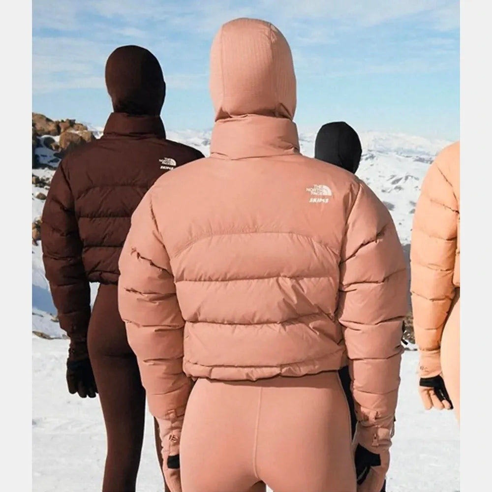 The-North-Face-x-Skims-Cream-Puffer-Jacket