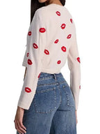 The Real Housewives Of Orange County S20 Tamra Judge Lip Print Cardigan