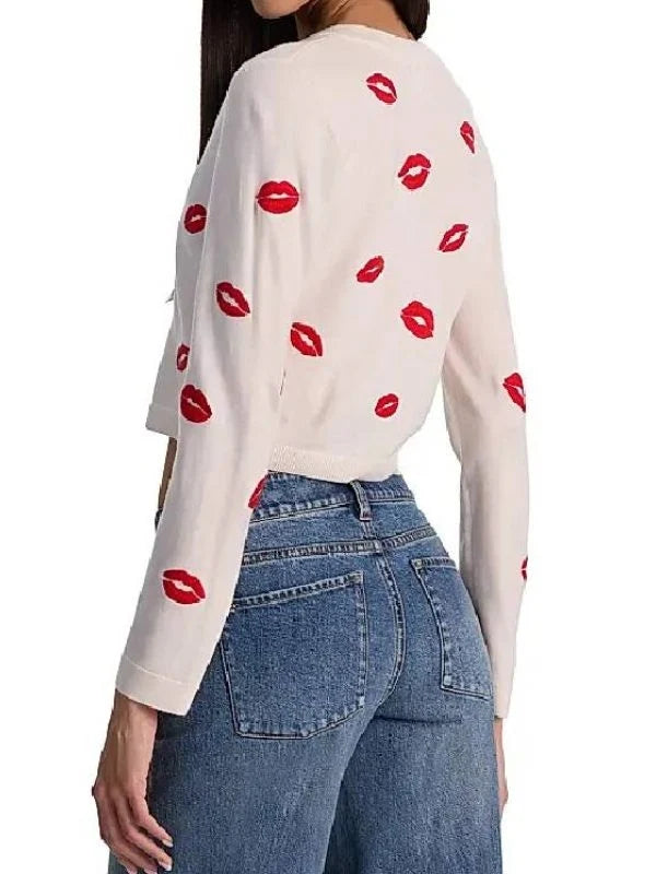 The Real Housewives Of Orange County S20 Tamra Judge Lip Print Cardigan