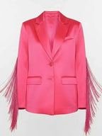 The-Road-S01-Britnee-Kellogg-Pink-Satin-Fringed-Blazer