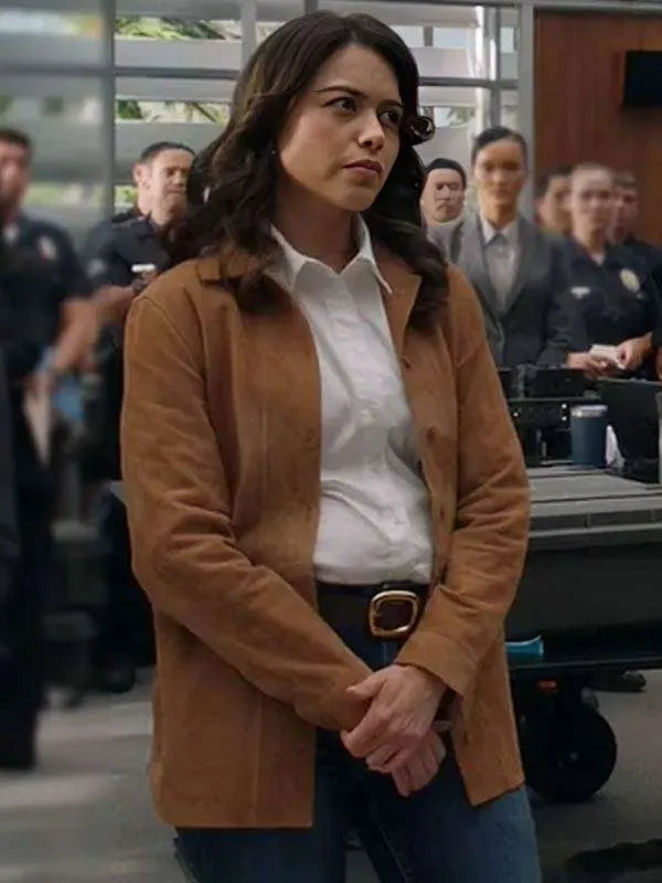 The-Rookie-Season-8-Alyssa-Diaz-Suede-Leather-Jacket
