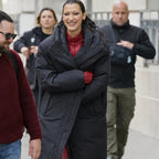  
The Beauty S01 Bella Hadid Black Hooded Coat