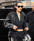 The Beauty S01 Booth Bella Hadid Black Leather Jacket