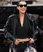 The Beauty S01 Booth Bella Hadid New Black Leather Jacket