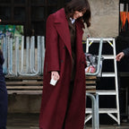 The Beauty S01 Rebecca Hall  New Maroon  Coat