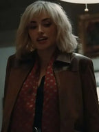 The Invite 2026 Penelope Cruz Brown Suede Jacket