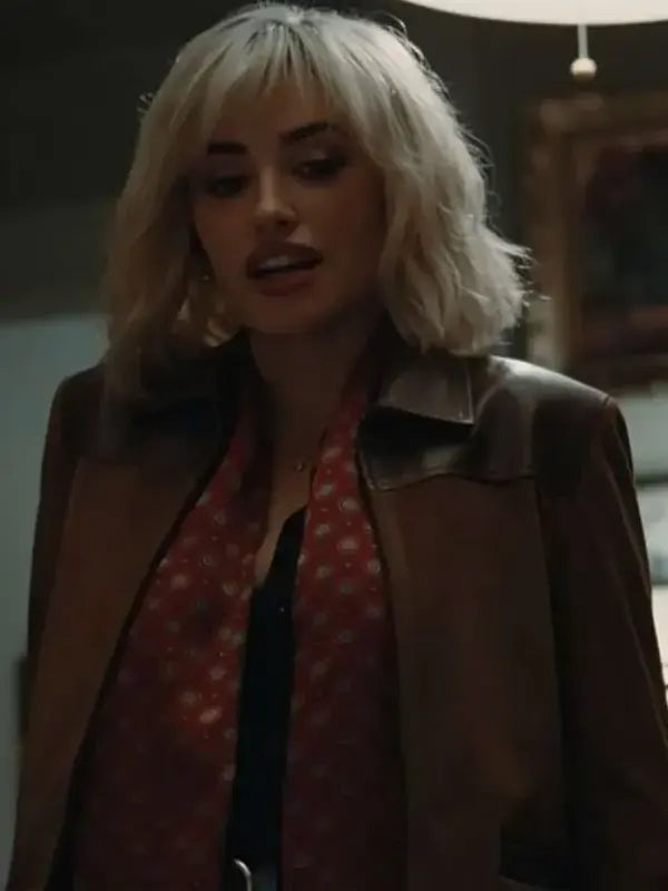 The Invite 2026 Penelope Cruz Brown Suede Jacket