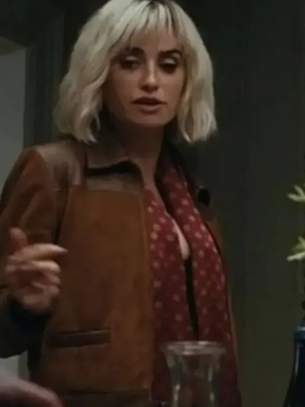 The Invite 2026 Penelope Cruz Brown Suede Jacket