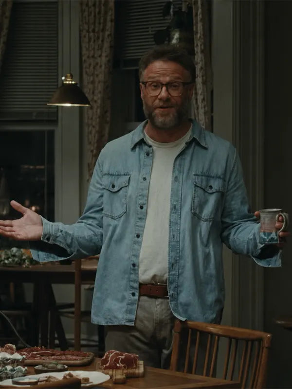 The Invite 2026 Seth Rogen Blue Denim Jacket