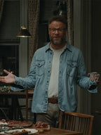The Invite 2026 Seth Rogen Blue Denim Jacket