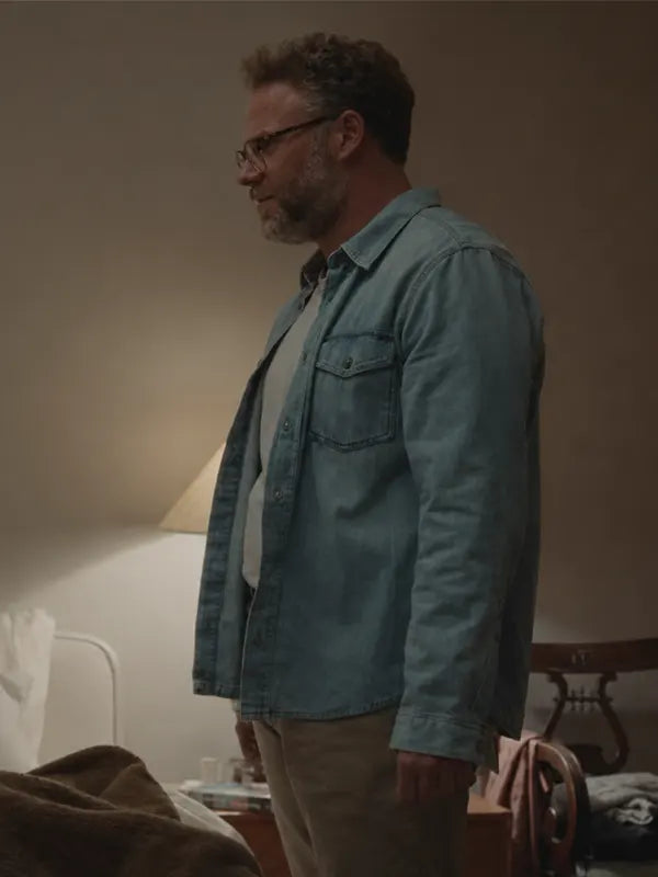 The Invite 2026 Seth Rogen Blue Denim Jacket
