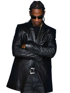 The Tonight Show S13 Travis Scott Black Leather Blazer