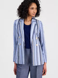 The Young and the Restless Sharon Newman Blue Striped Blazer