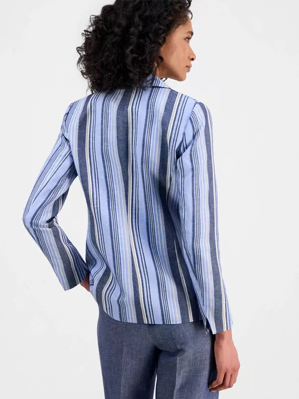 The Young and the Restless Sharon Newman Blue Striped Blazer