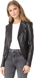 Theory Peplum Leather Jacket