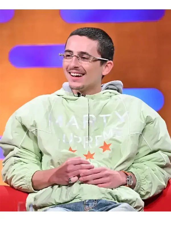 Timothée-Chalamet-Green-Marty-Supreme-Jacket