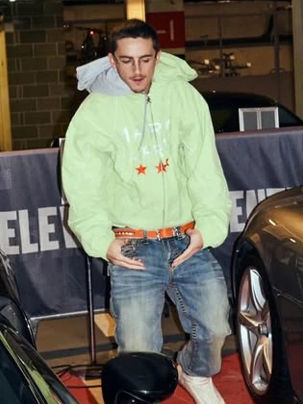 Timothée-Chalamet-Marty-Supreme-Green-Jacket