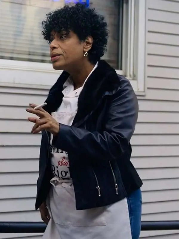 The Bear Tina Marrero Black Leather Jacket